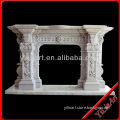 Western Type White Marble Fireplace Mantel YL-B018